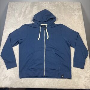NWOT American Giant Mens Midweight Full Zip Hoodie 2XL Blue Made in USA